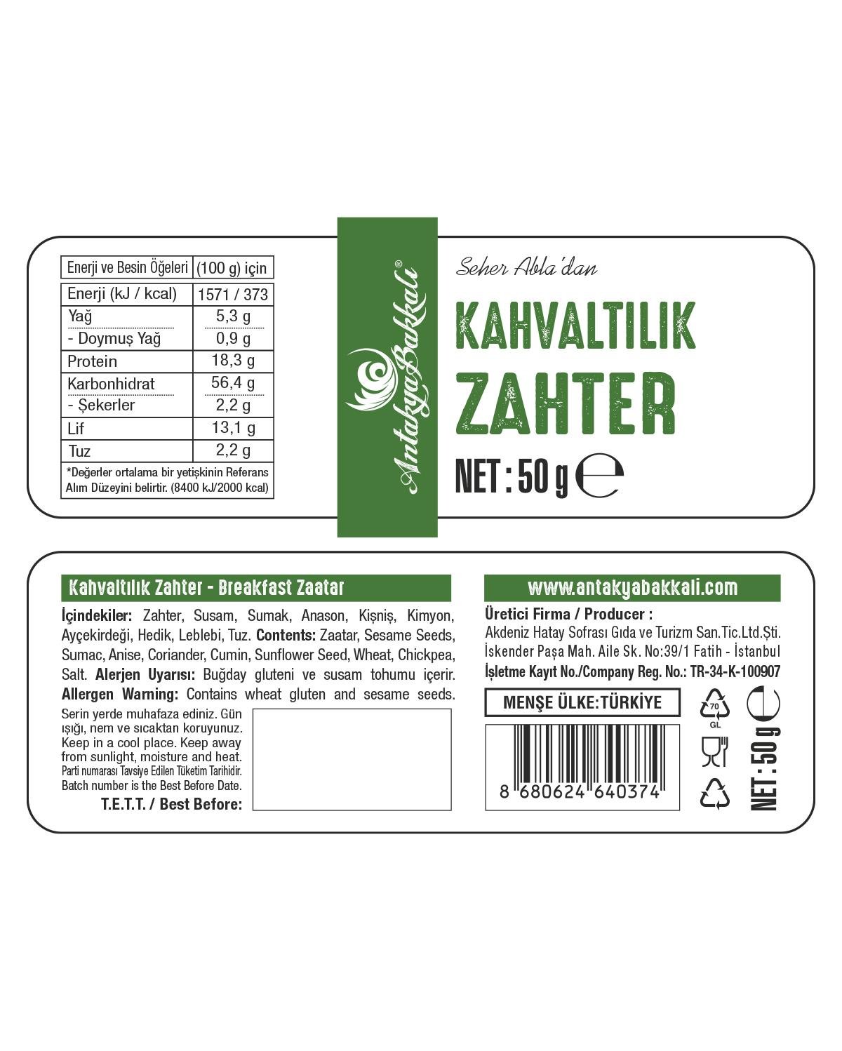 Kahvaltılık Zahter 50 g