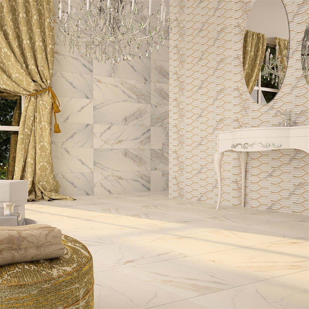 Bien Antique Carrara 60x60 cm Yer ve Duvar Seramiği (1 kutu=1.44 m² fiyatı)