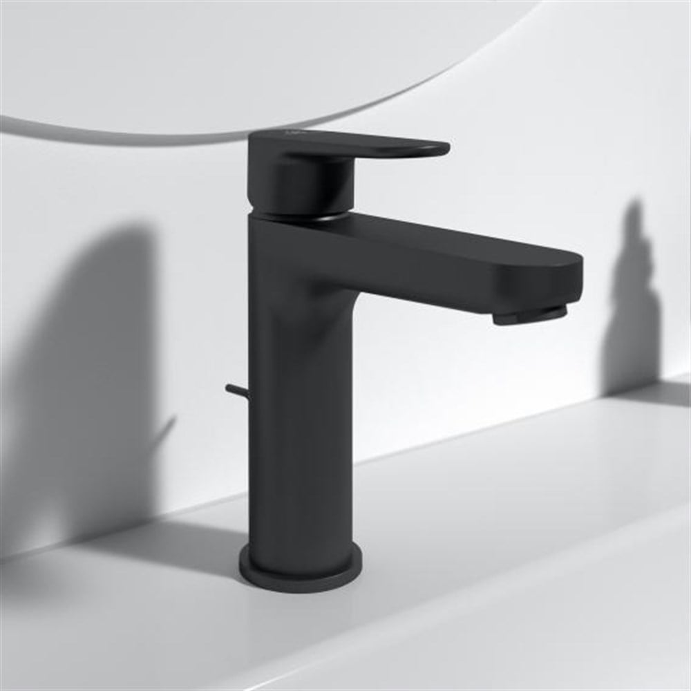 Ideal Standard Cerafine O Lavabo Bataryası Mat Siyah (Sifon Kumandalı) BC699XG