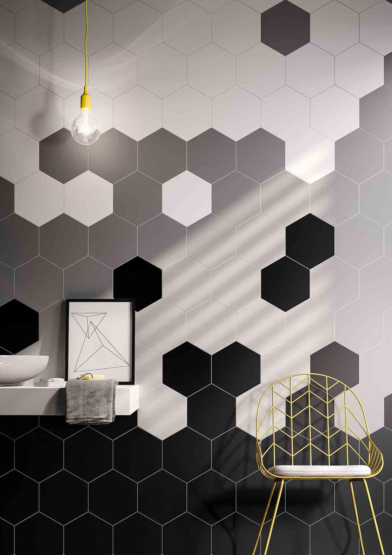 VitrA 8x9 Miniworx RAL 0001500 Siyah Hexagon Mat (NF) K53256480001VTE0