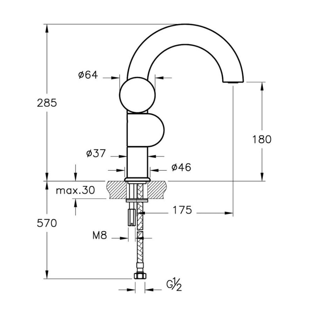 VitrA Liquid Sol El Lavabo Bataryası Krom A42755