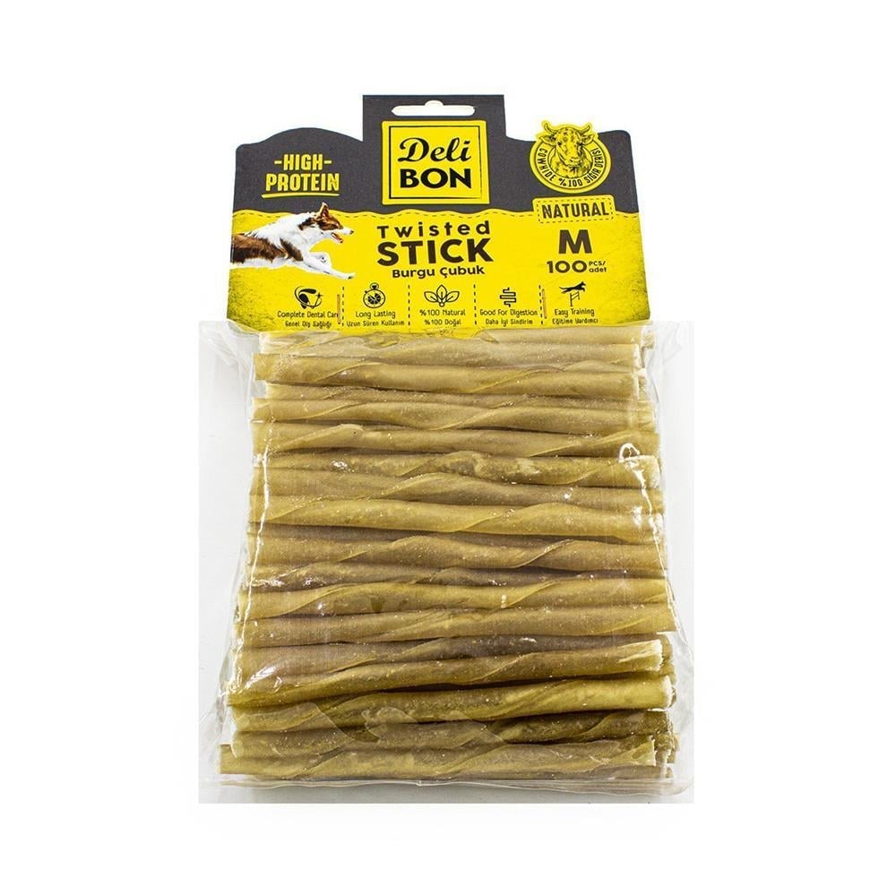 DeliBon Natural Burgu Çubuk Köpek Ödülü 100'lüDeliBon