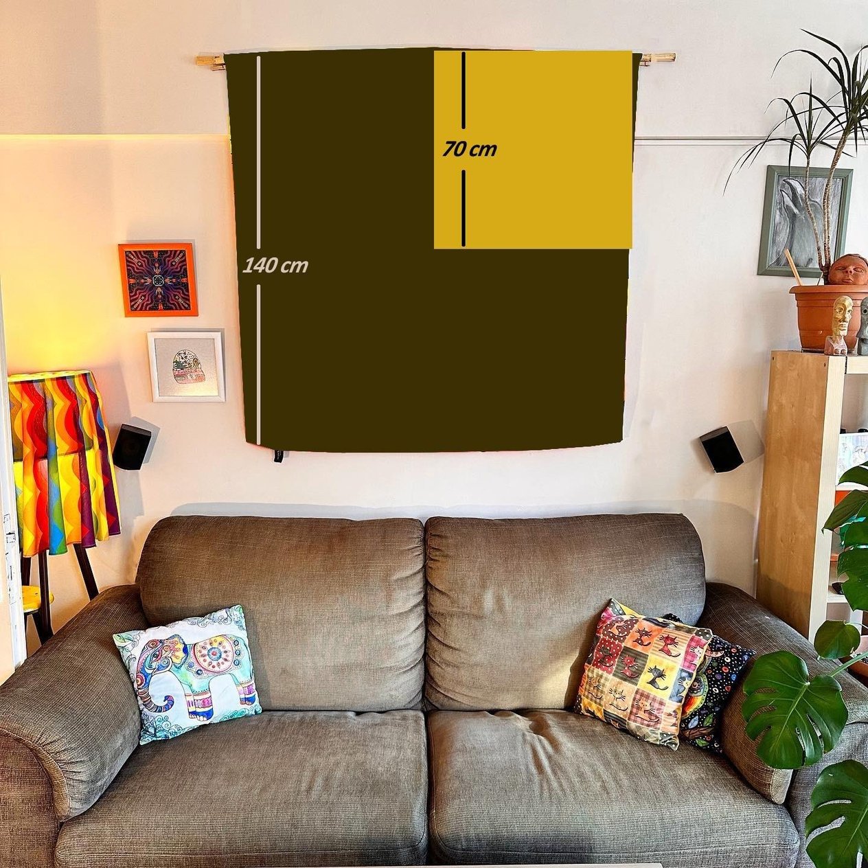 Hindu Guru Show Me the Way / Neon Duvar Örtüsü Tapestry