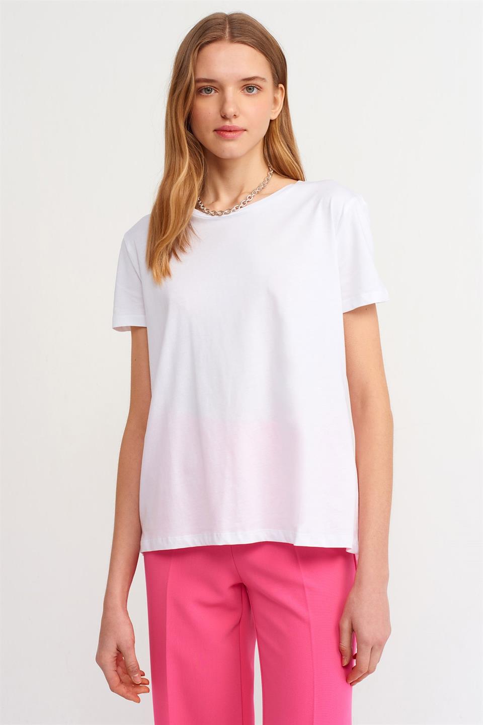Bisiklet Yaka Basic T-shirt DL3471