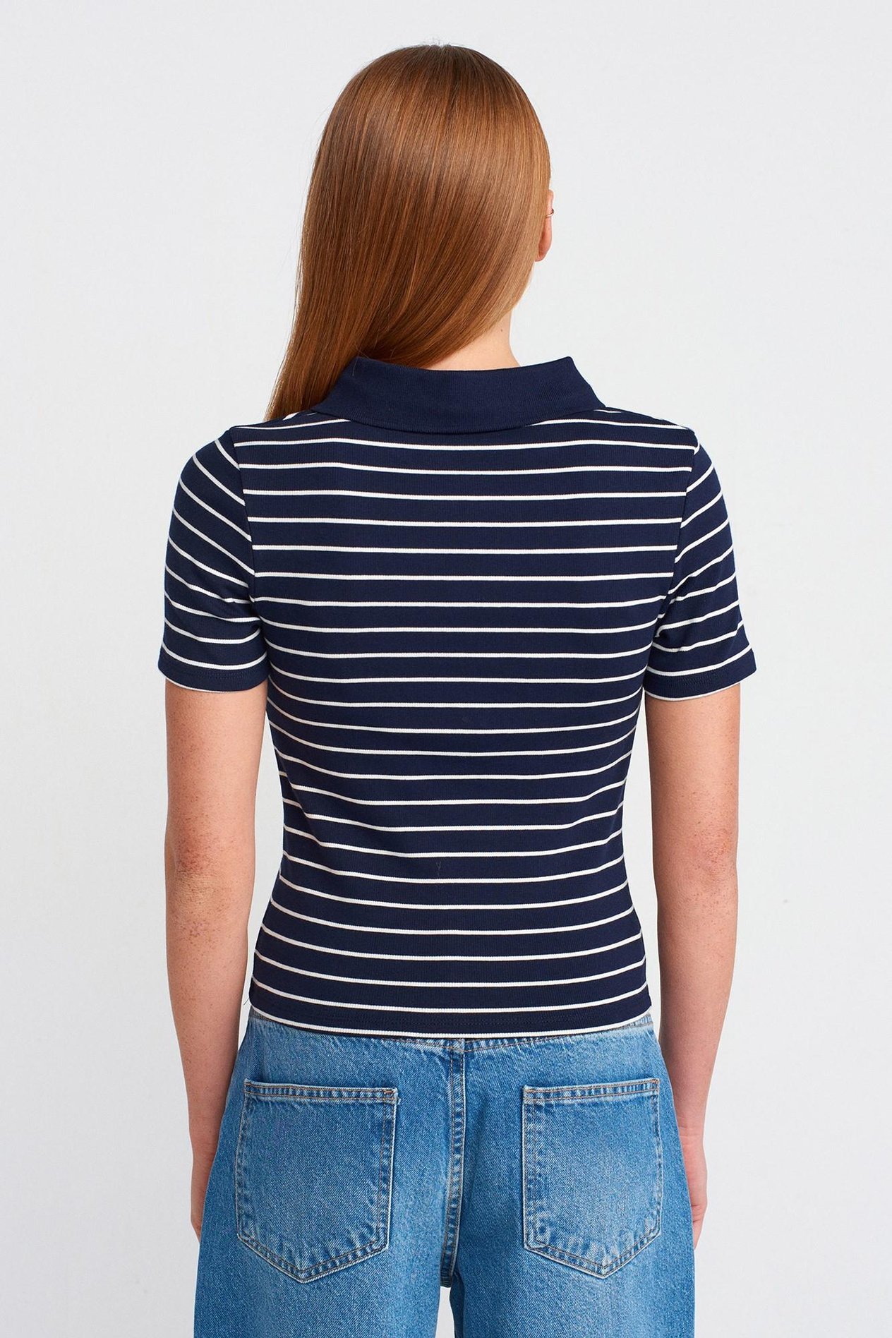 Çizgili Polo Yaka T-shirt DL31464