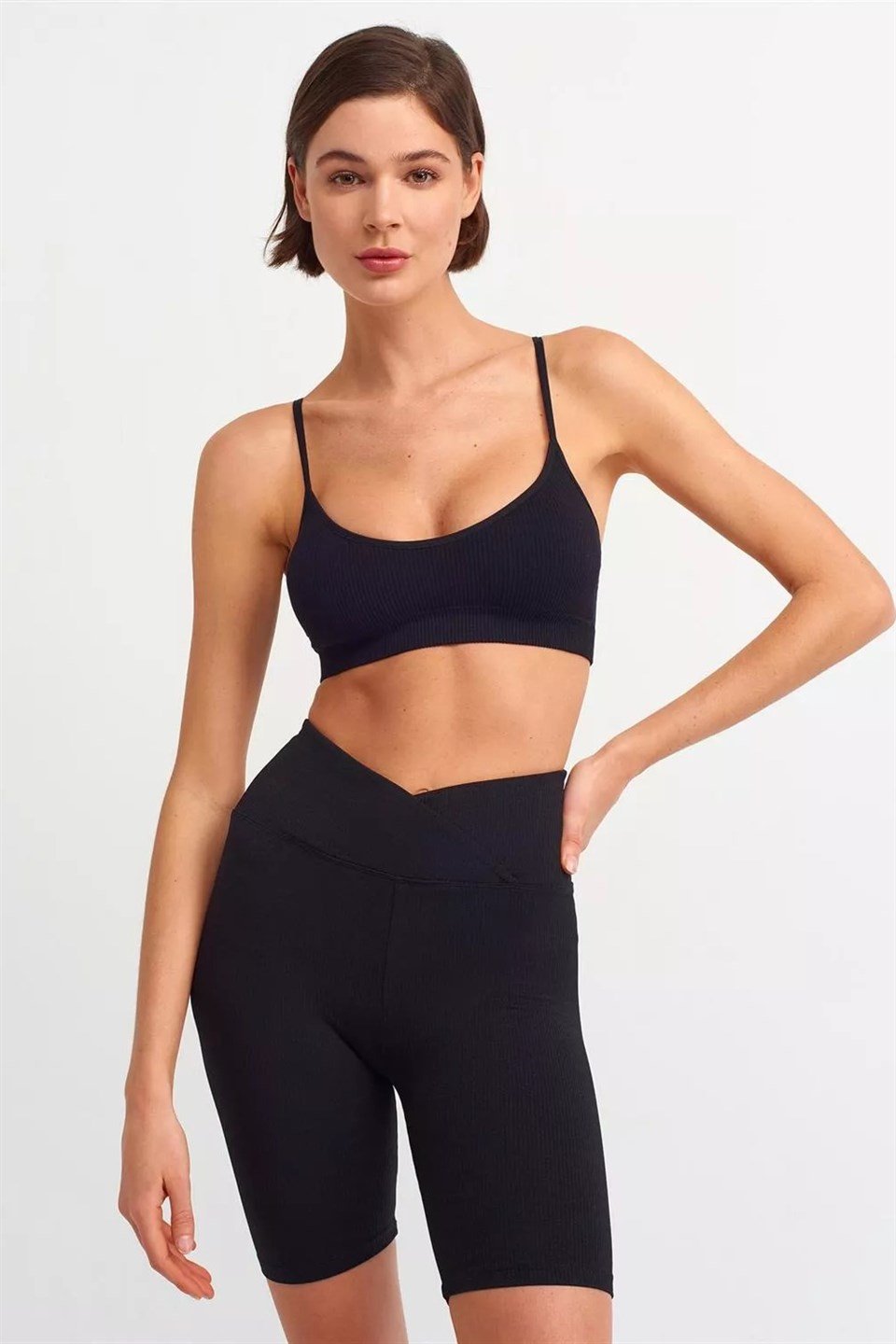 Fitilli Dokuma Cuplu Crop Bra DL3568