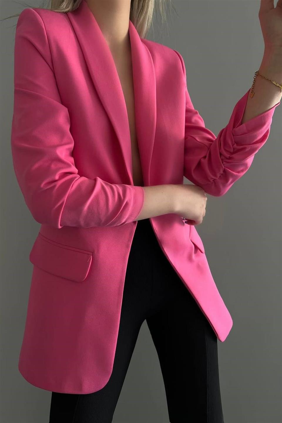 Kolu Büzgülü Blazer Ceket HYL3101