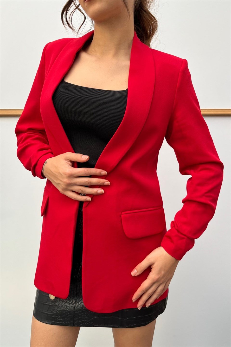 Kolu Büzgülü Blazer Ceket HYL3101