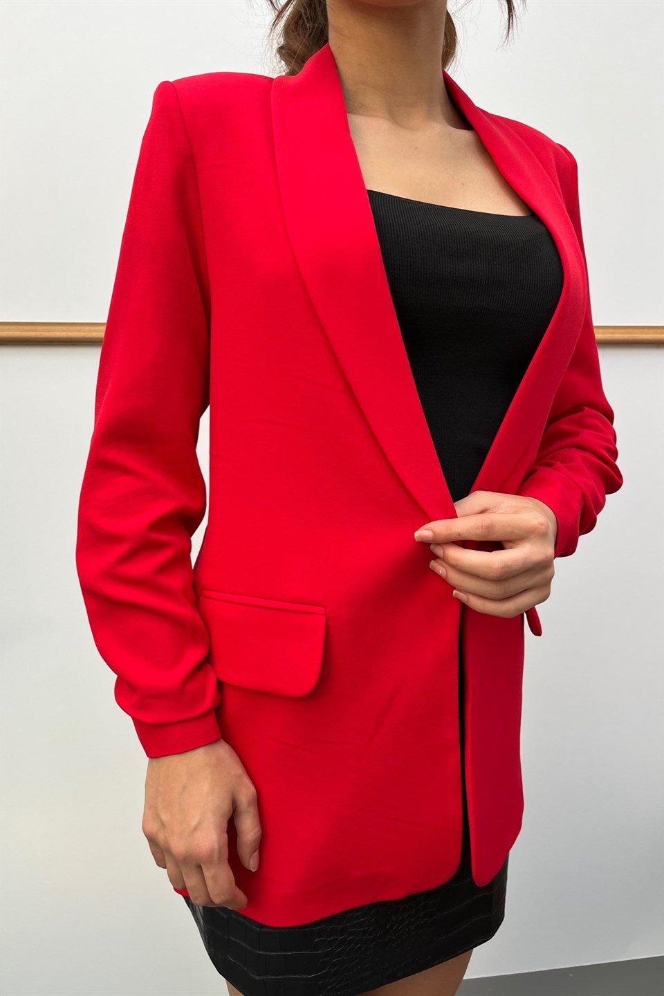 Kolu Büzgülü Blazer Ceket HYL3101