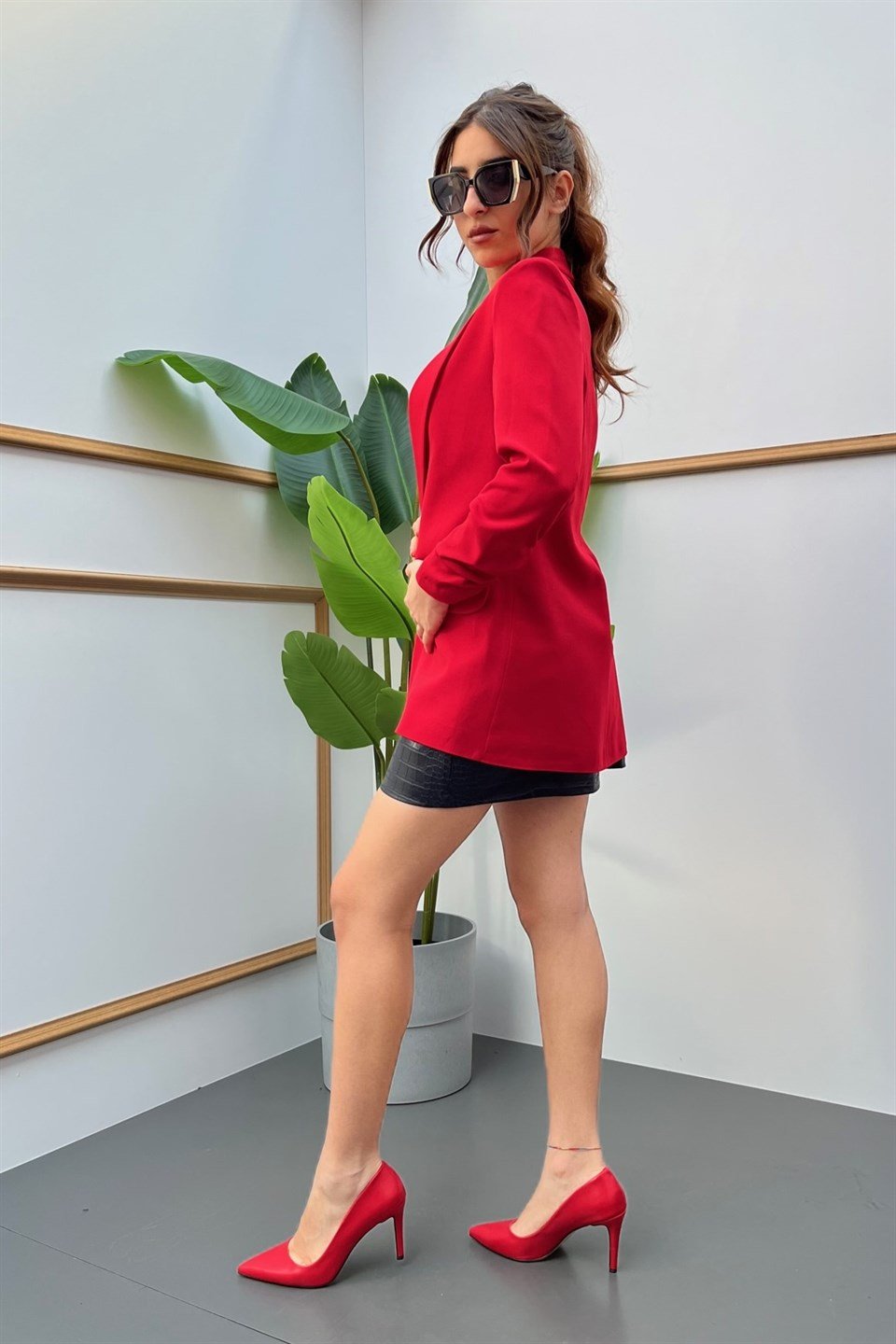 Kolu Büzgülü Blazer Ceket HYL3101