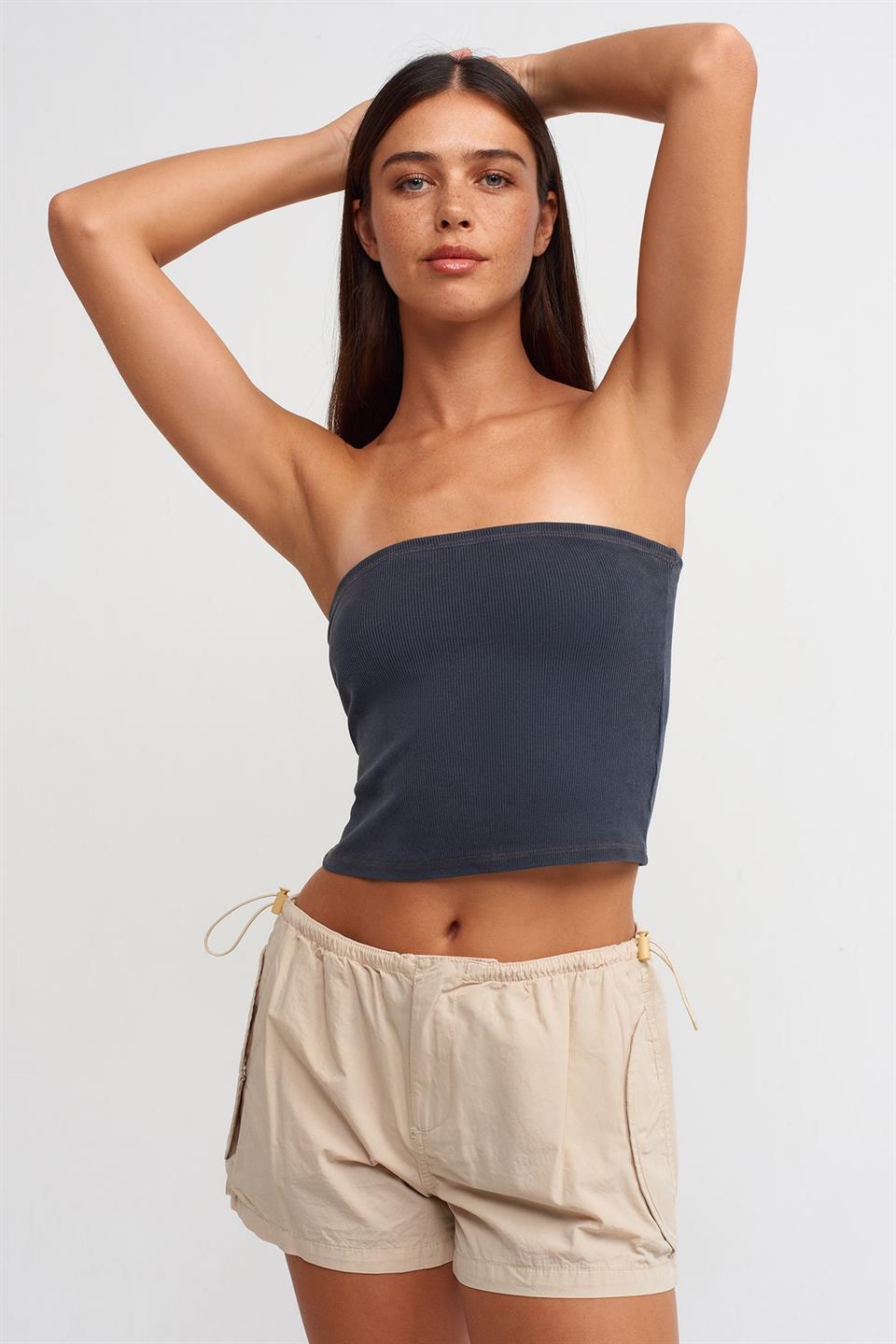 Yıkamalı Crop Top DL20674