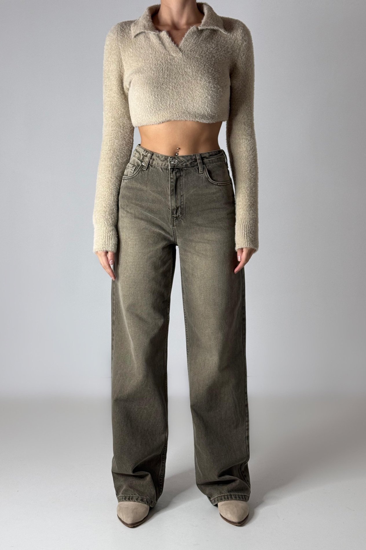 Yüksek Bel Wide Leg Jean LC7714