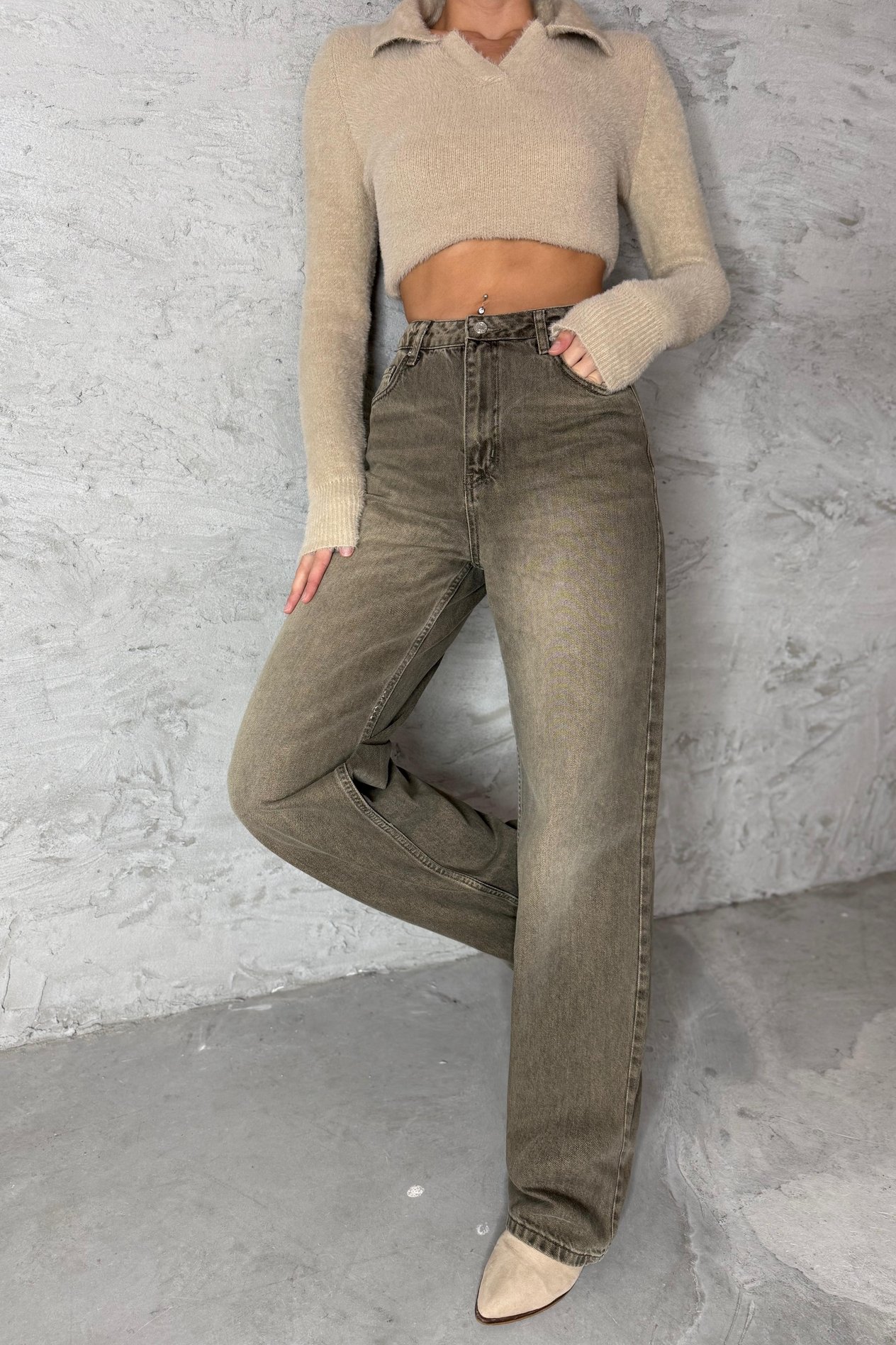 Yüksek Bel Wide Leg Jean LC7714