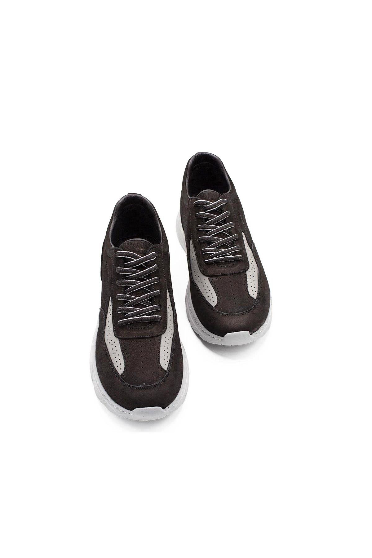 Erkek Sneaker Hakiki Deri Ayakkabı 082Y24E40737