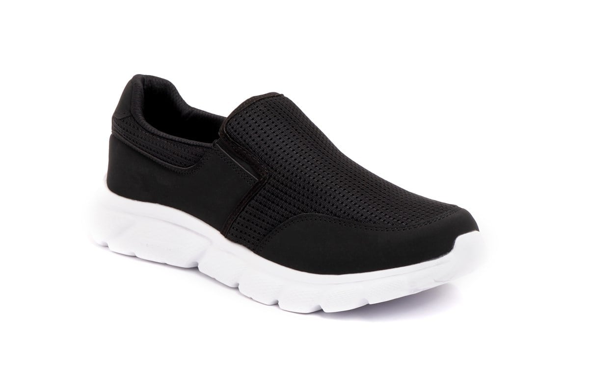 Siyah-Beyaz Erkek Sneaker Bez Ayakkabı