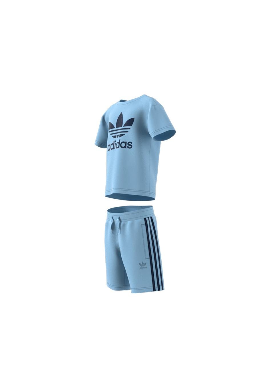 adidas Çocuk  Mavi  Eşofman SHORT TEE SET JC9160