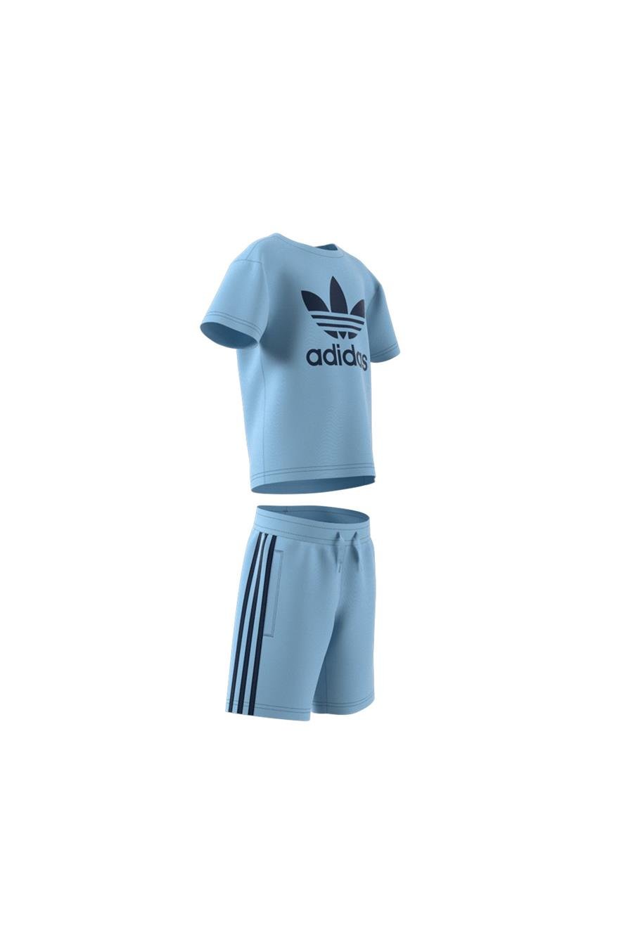 adidas Çocuk  Mavi  Eşofman SHORT TEE SET JC9160