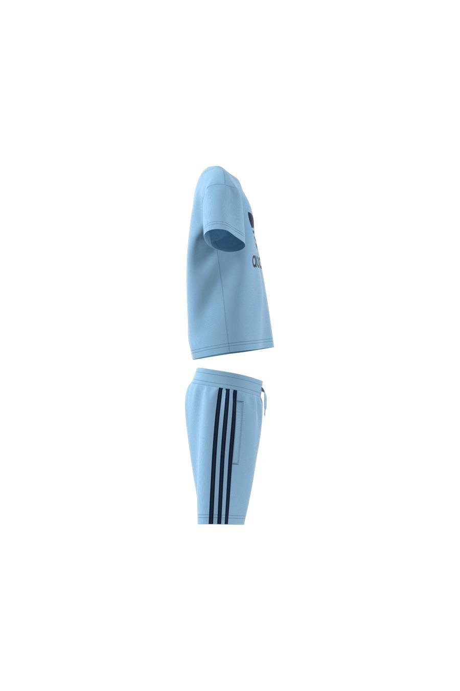 adidas Çocuk  Mavi  Eşofman SHORT TEE SET JC9160
