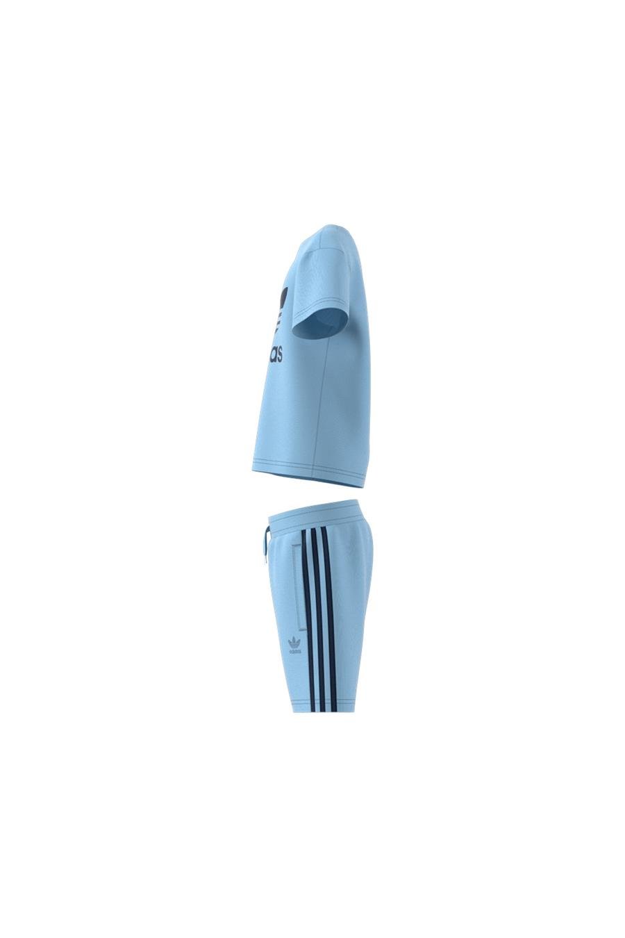 adidas Çocuk  Mavi  Eşofman SHORT TEE SET JC9160