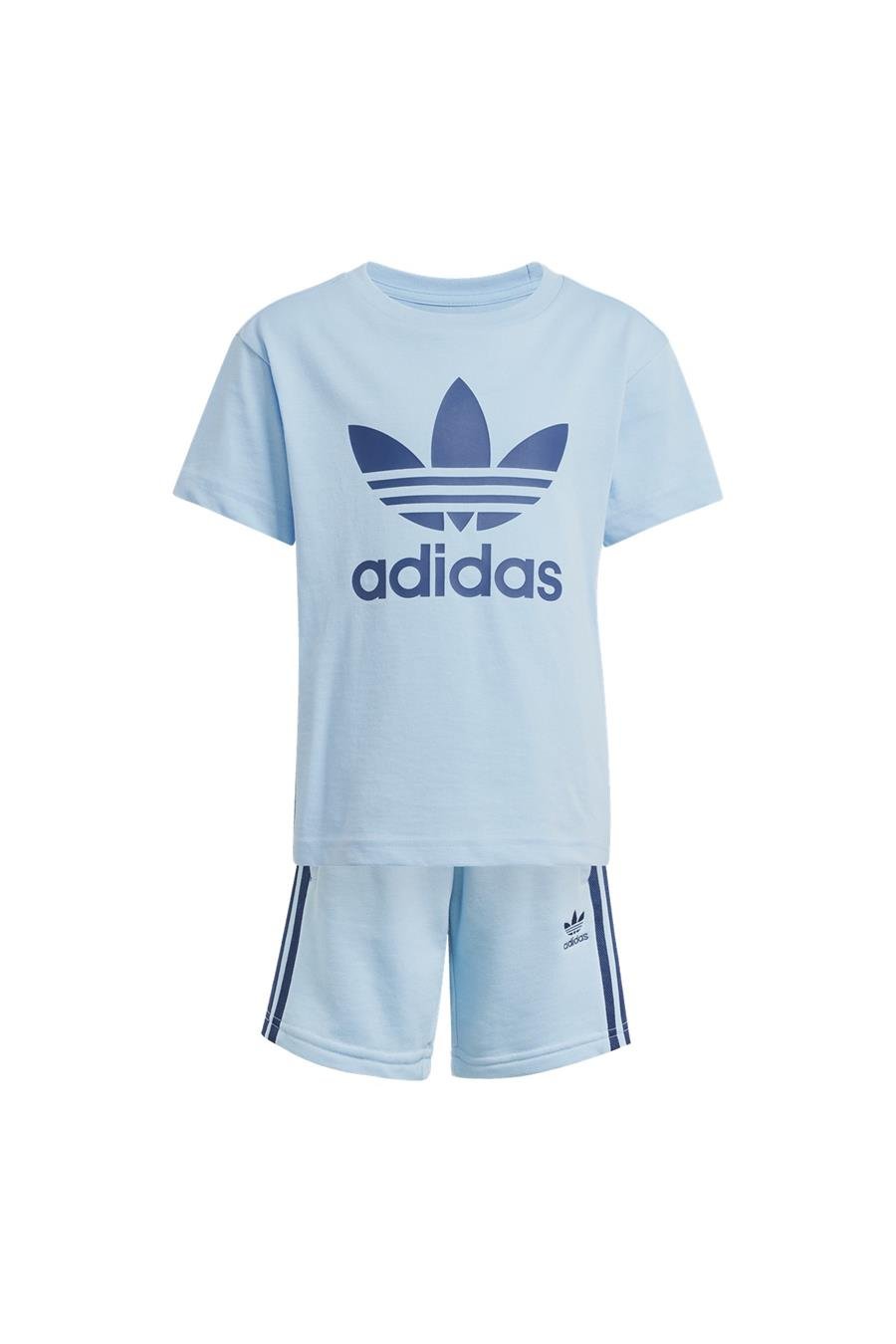 adidas Çocuk  Mavi  Eşofman SHORT TEE SET JC9160