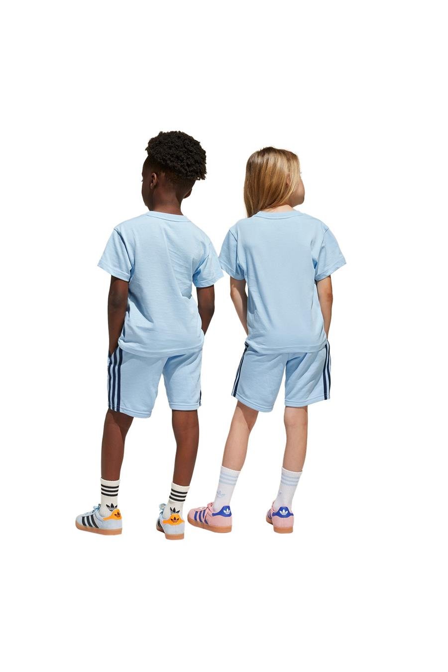 adidas Çocuk  Mavi  Eşofman SHORT TEE SET JC9160