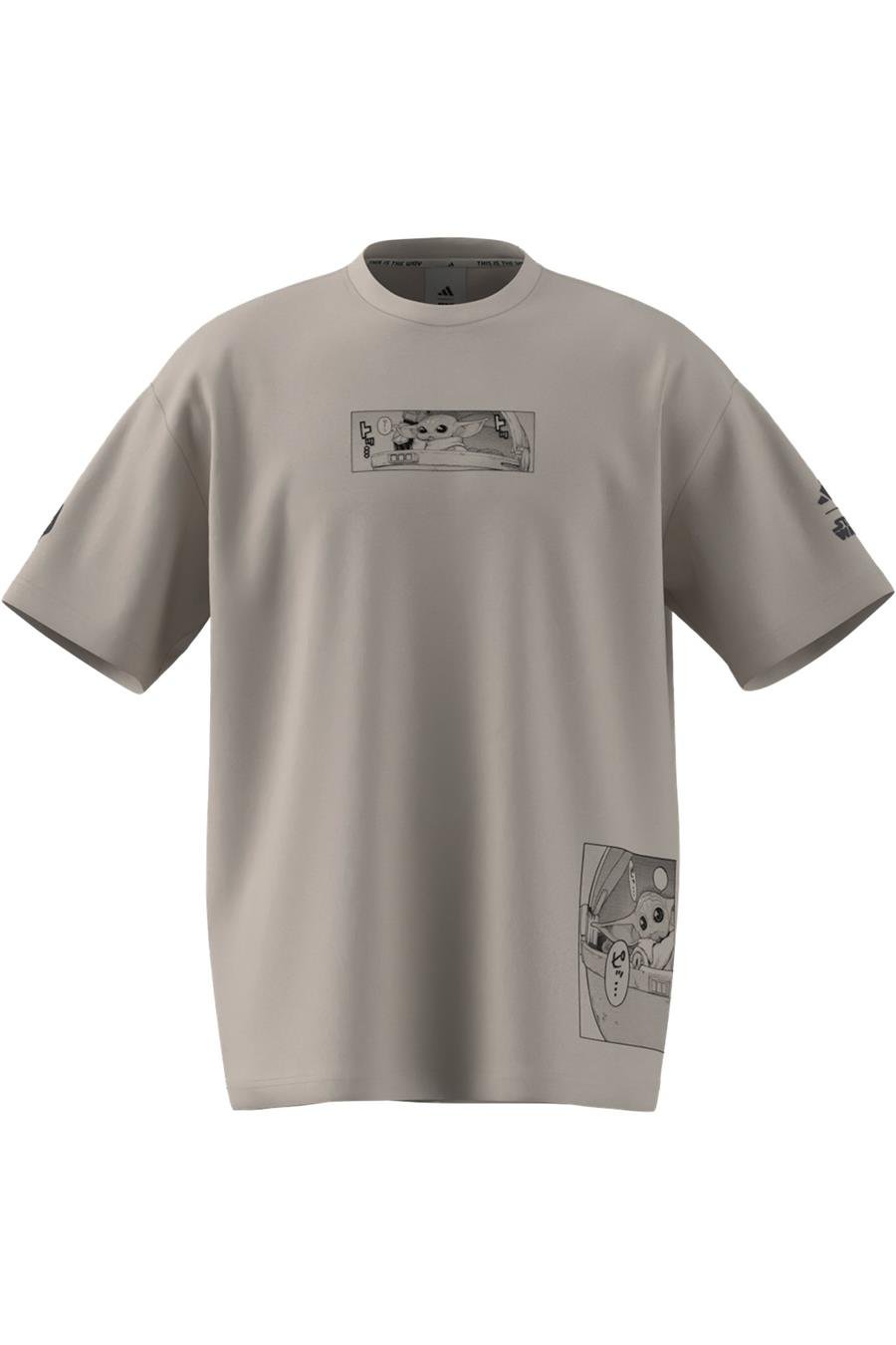 adidas Erkek  Bej  T-Shirt M SW TM T 2 JI5717
