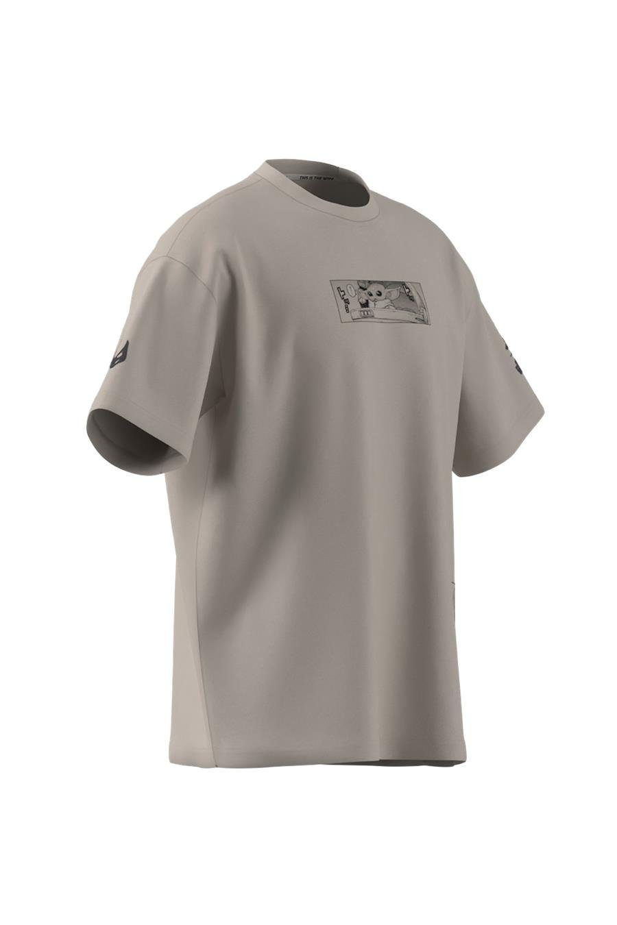 adidas Erkek  Bej  T-Shirt M SW TM T 2 JI5717