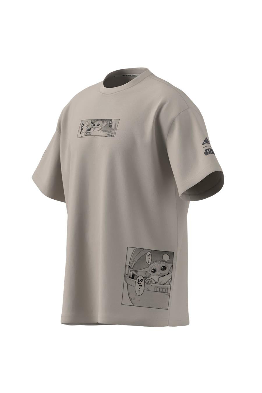 adidas Erkek  Bej  T-Shirt M SW TM T 2 JI5717
