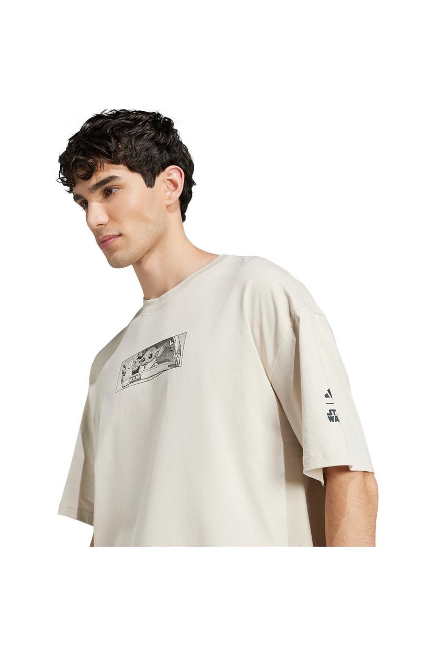 adidas Erkek  Bej  T-Shirt M SW TM T 2 JI5717