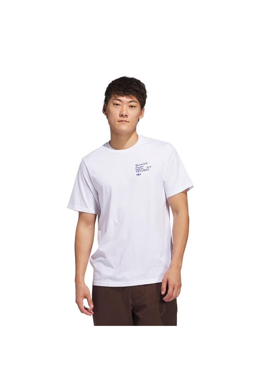 adidas Erkek  Beyaz  T-shirt SHMOO G TEE 2 JC7655