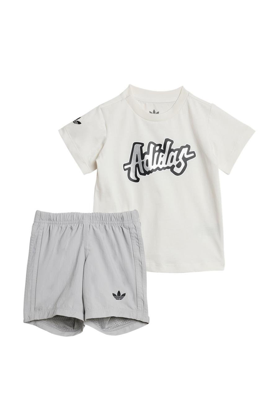 adidas Unisex  Beyaz  Eşofman SHORT TEE SET JD1042