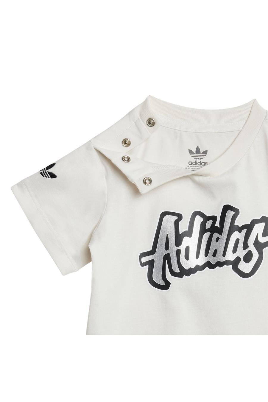 adidas Unisex  Beyaz  Eşofman SHORT TEE SET JD1042