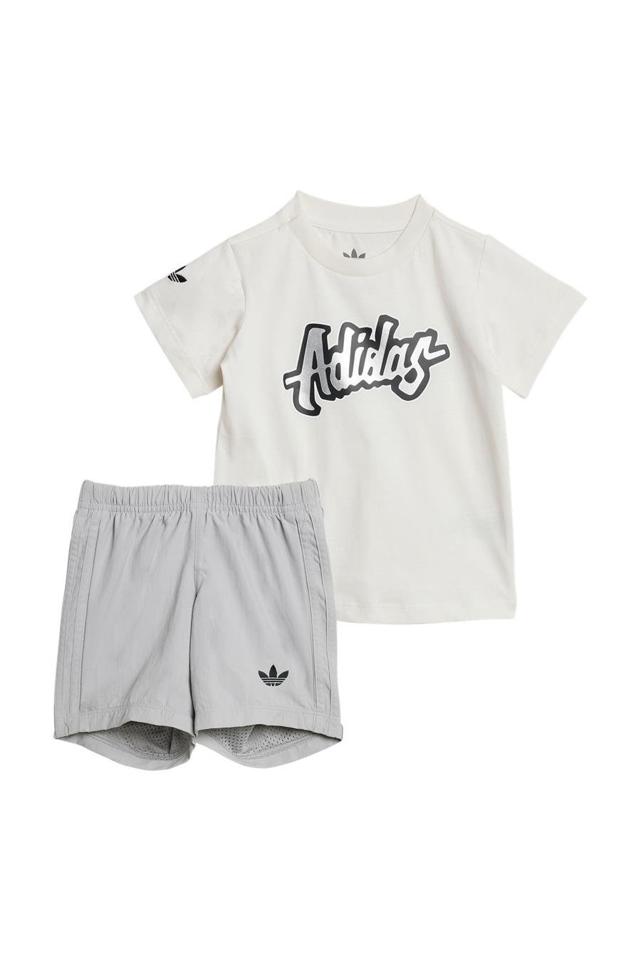 adidas Unisex  Beyaz  Eşofman SHORT TEE SET JD1042