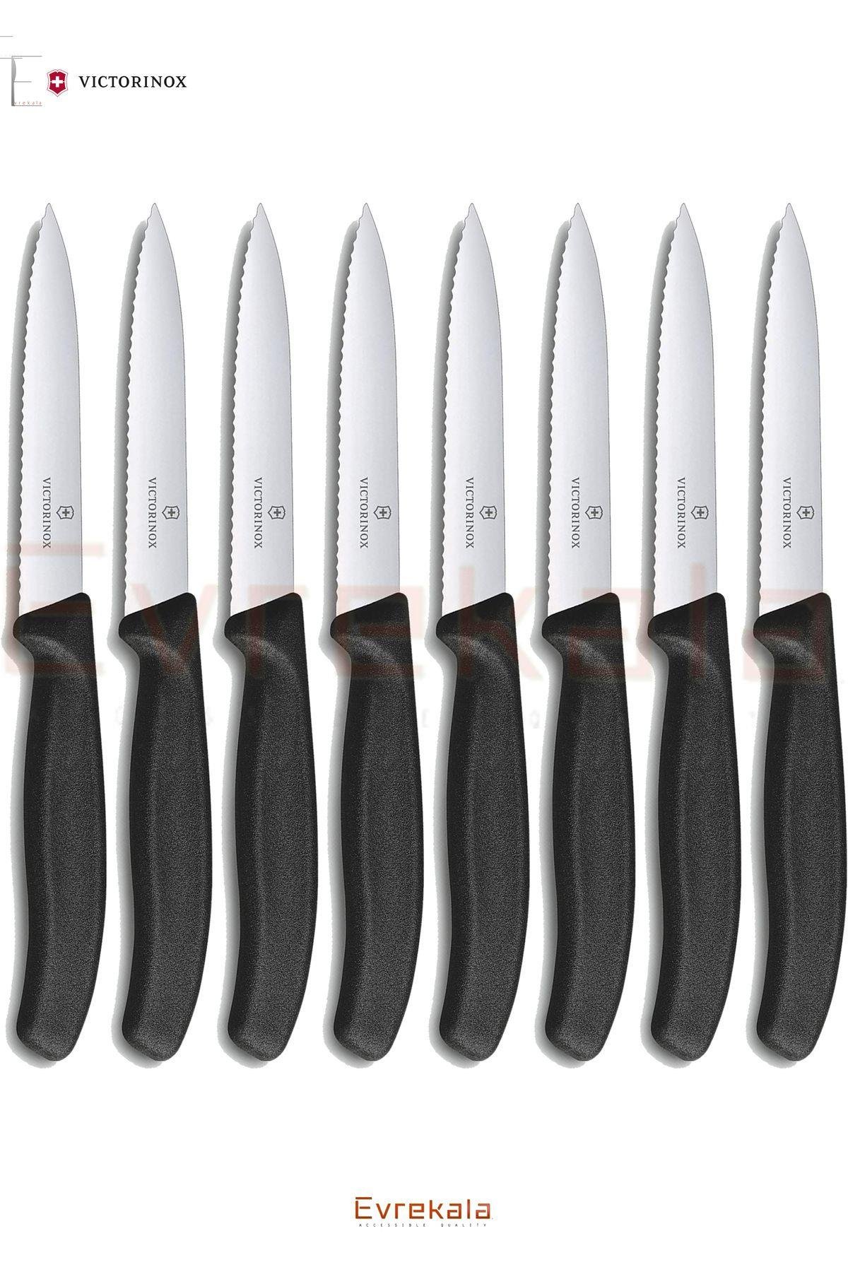Evrekala Shop Tırtıklı Bıçak Seti Victorinox Masa Knife Set 8 Adet -Yetkili Satıcı Evrekala-