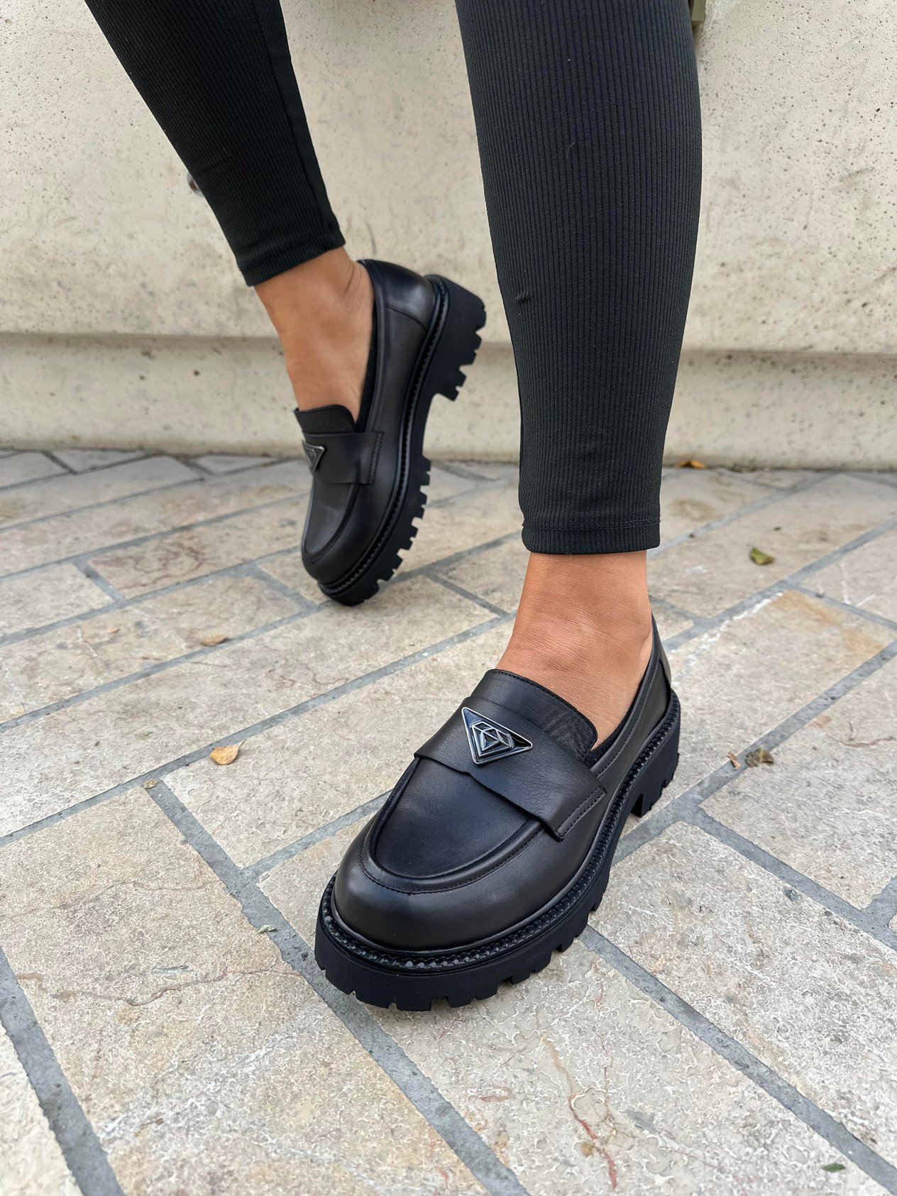 MASİSMASİS DİNOVA SİYAH DERİ LOAFER