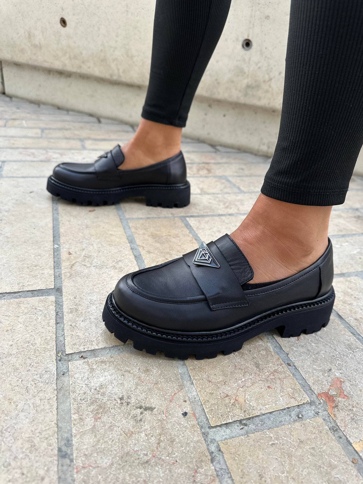 MASİSMASİS DİNOVA SİYAH DERİ LOAFER