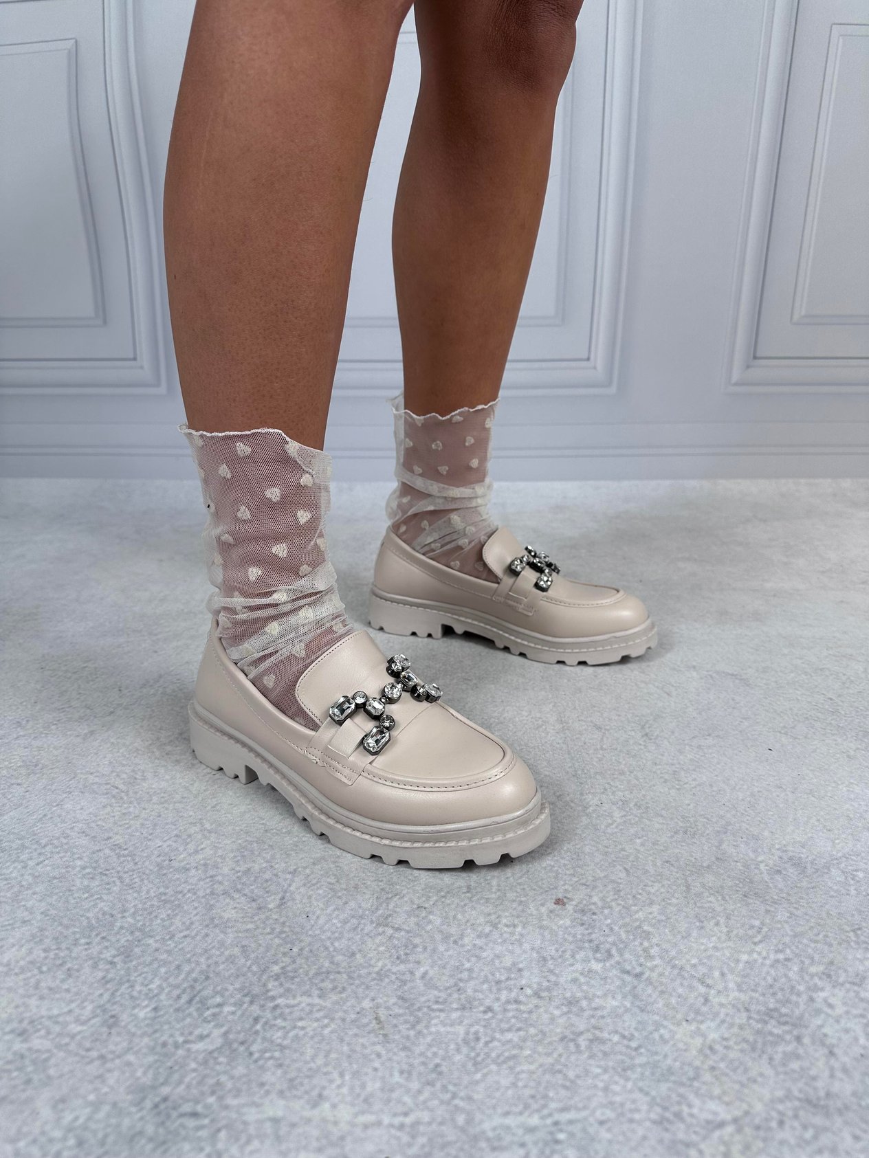 MASİSMASİS ROLPE TEN CİLT TAŞLI LOAFER