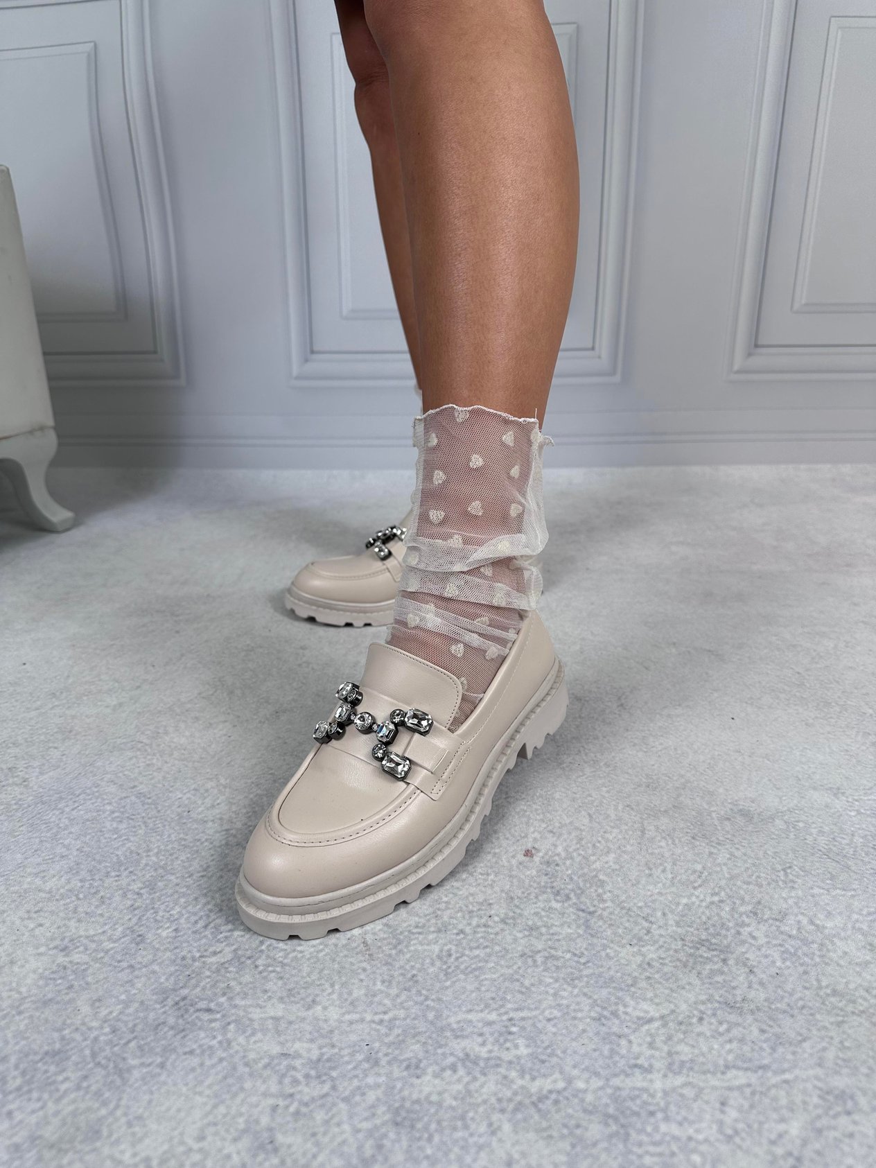 MASİSMASİS ROLPE TEN CİLT TAŞLI LOAFER