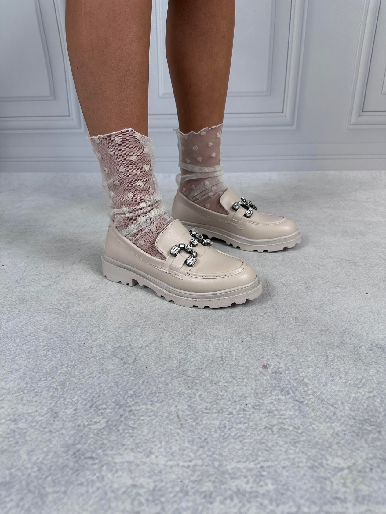 MASİSMASİS ROLPE TEN CİLT TAŞLI LOAFER