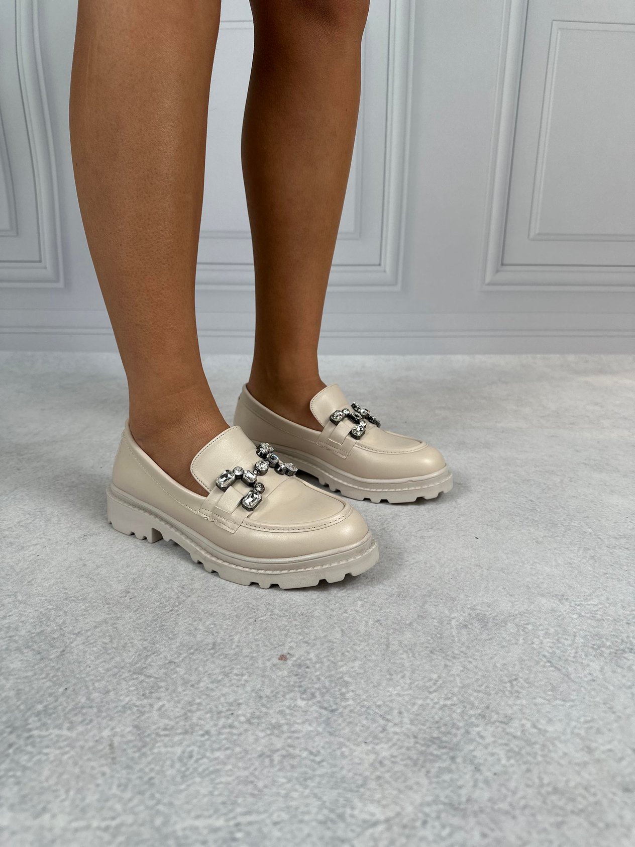 MASİSMASİS ROLPE TEN CİLT TAŞLI LOAFER