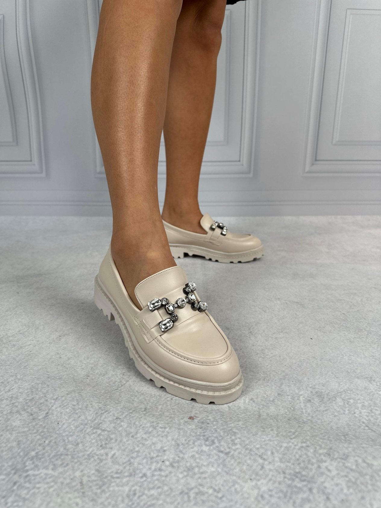 MASİSMASİS ROLPE TEN CİLT TAŞLI LOAFER