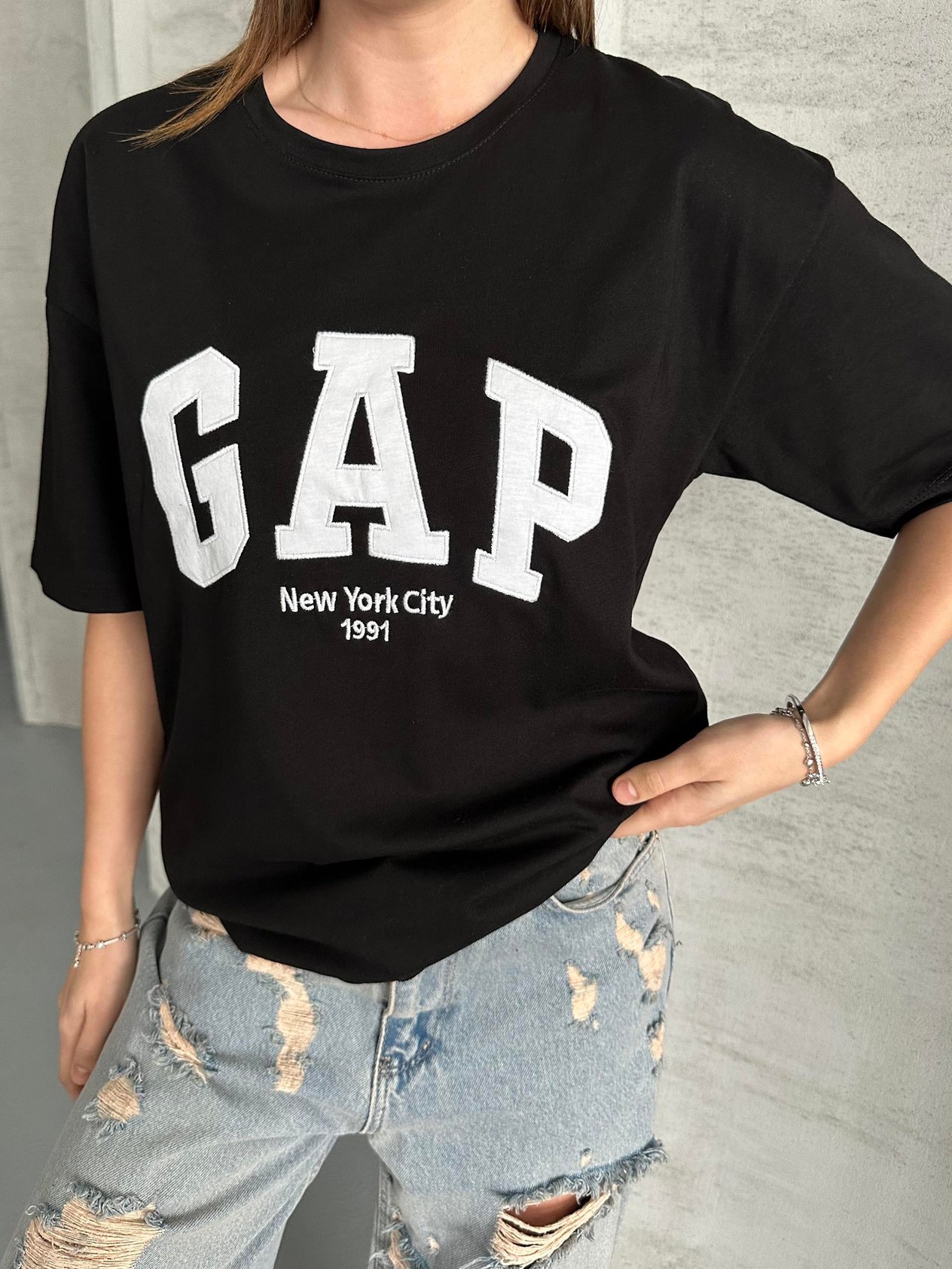 GAP Unisex Siyah T-Shirt