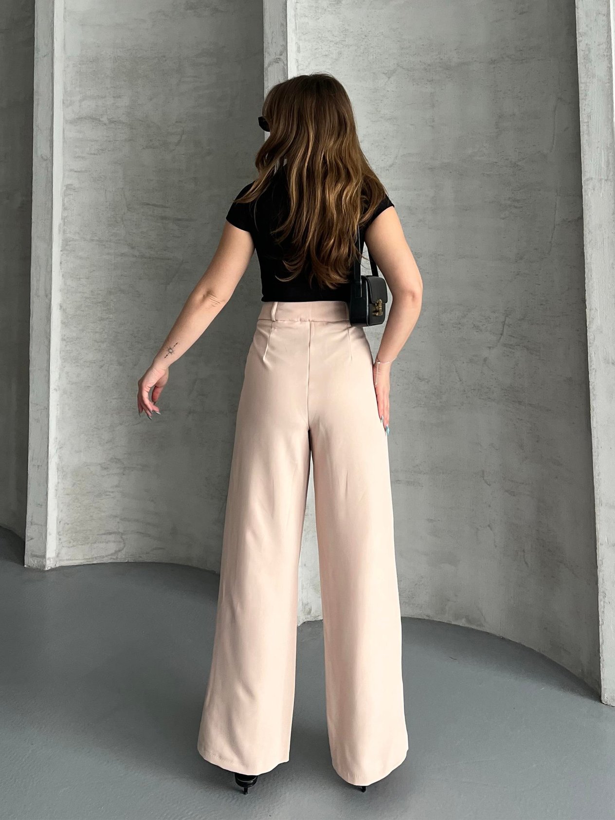 Look Krem Palazzo Pantolon