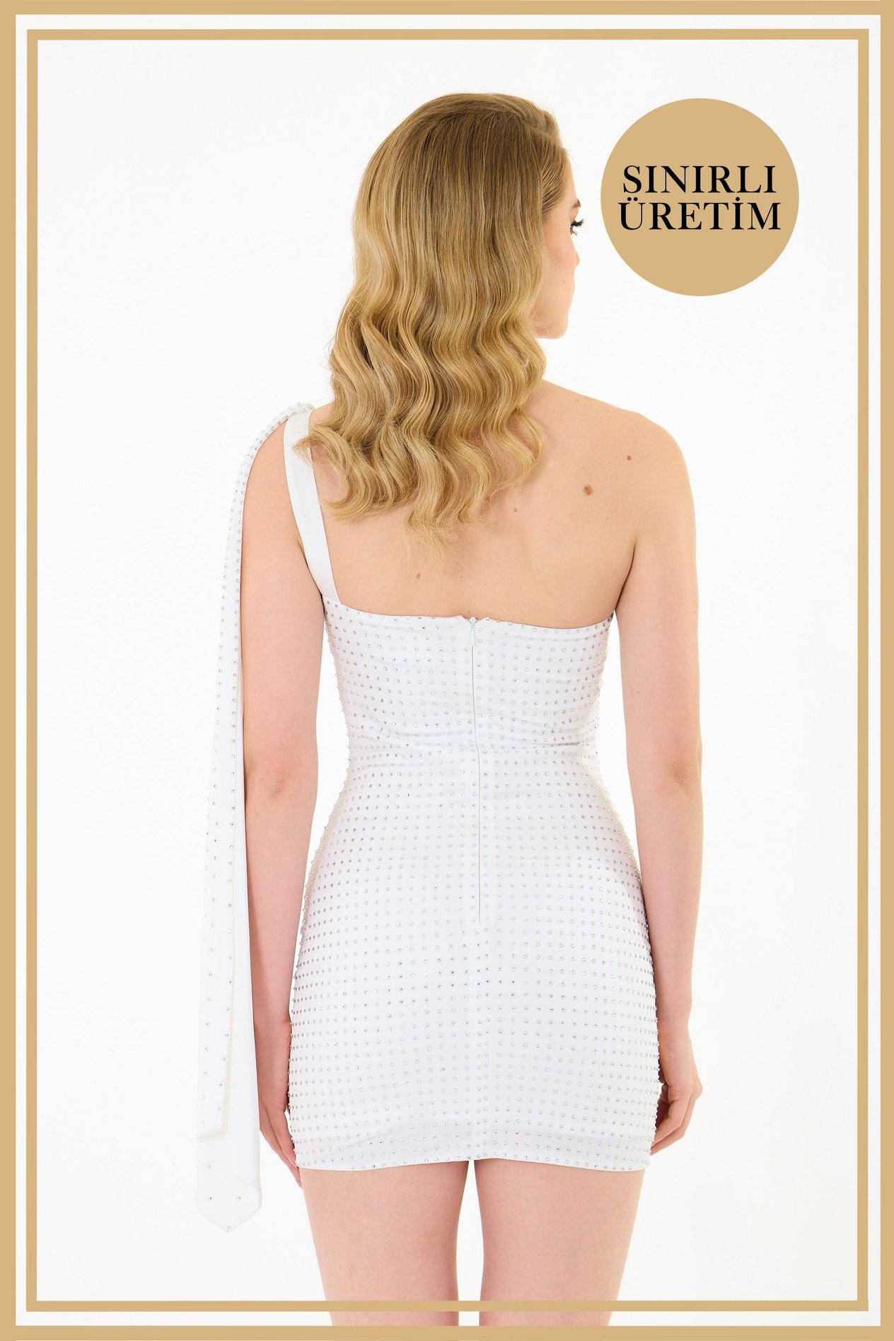 40009-6CARMENCarmen Limited Edition | LEXİ Beyaz Mini Elbise