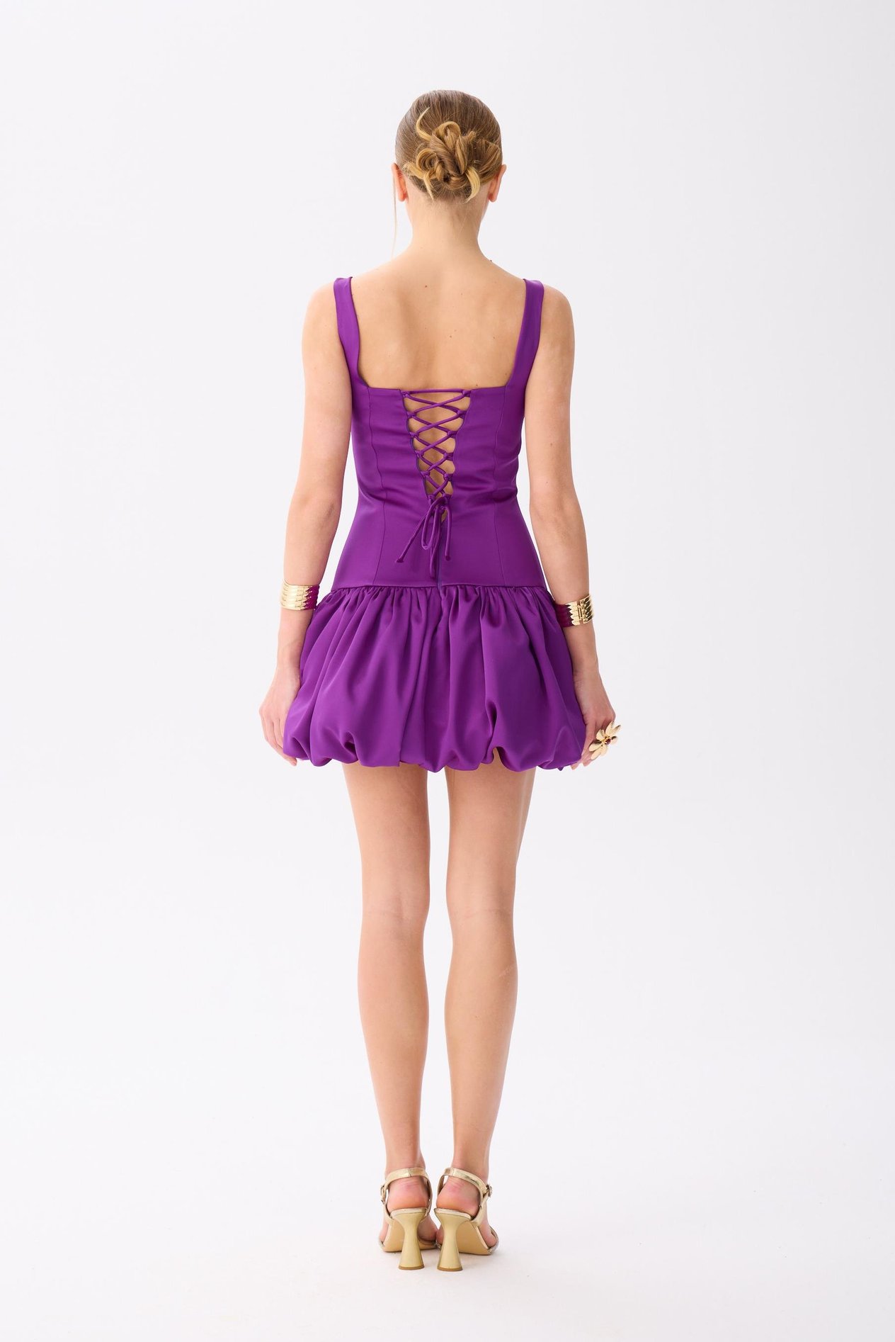 58514-19CARMENCarmen Mor Balon Etek Saten Abiye Elbise