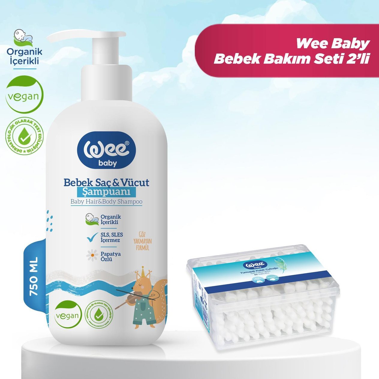 Wee Baby Şamp750ML&Kulak Çubuğu BULK