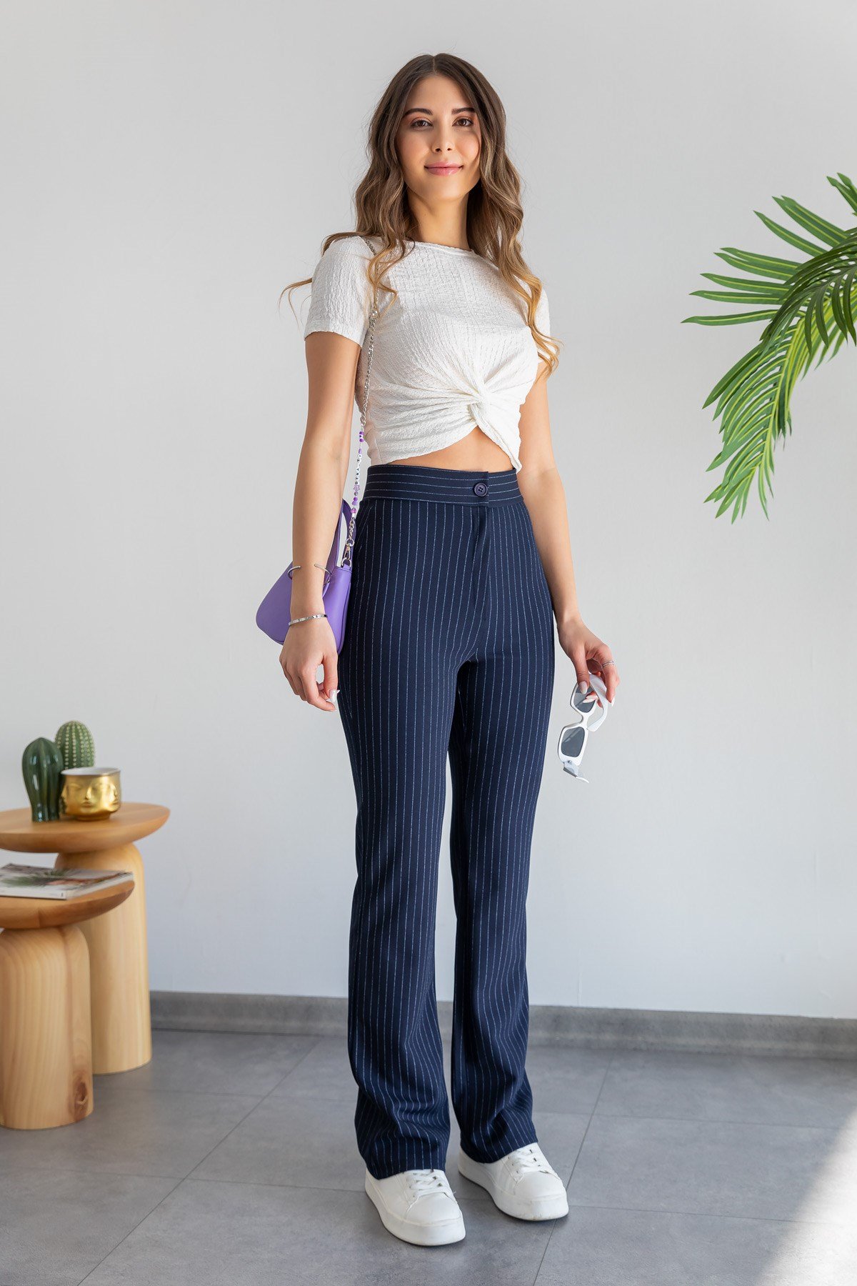 Bleu marine Pantolon