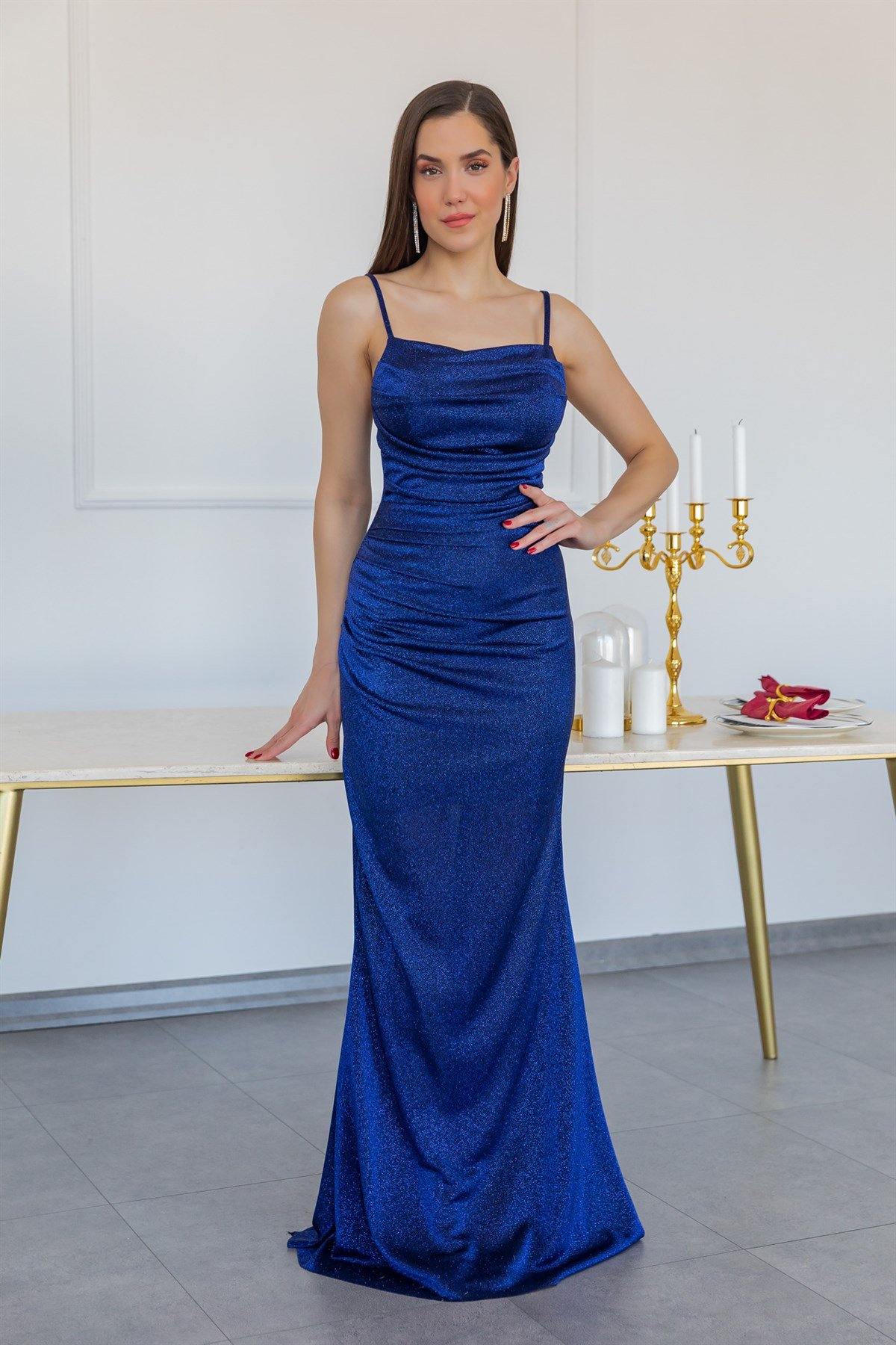 Bleu marine Robes de Soirée