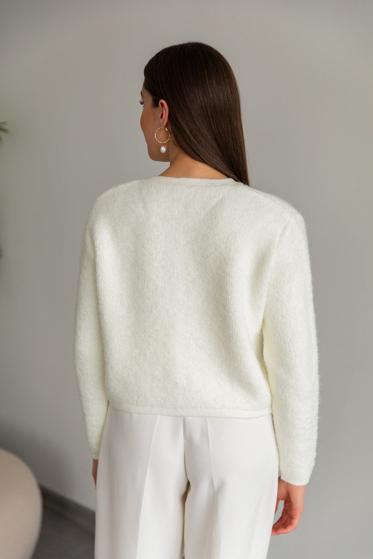 Écru Gilets et Ponchos