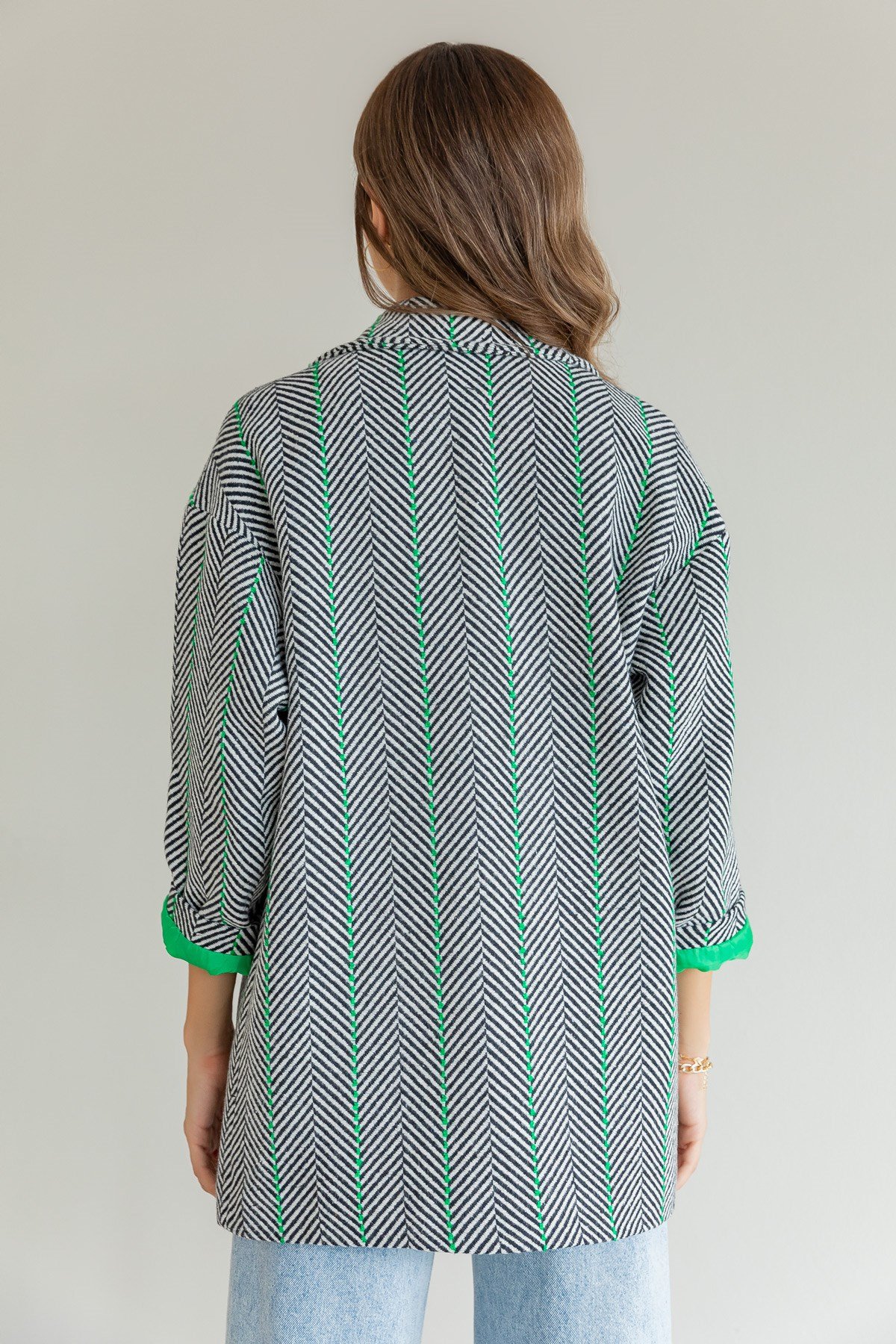 Oversize Mevsimlik Kaban - YEŞİL